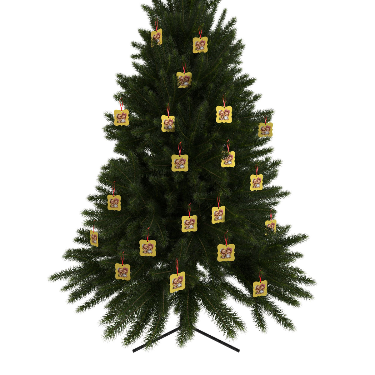 Gingerbread Kids Aluminum Ornament – Retro Christmas Tree Decoration (1/5/10/20 pcs)