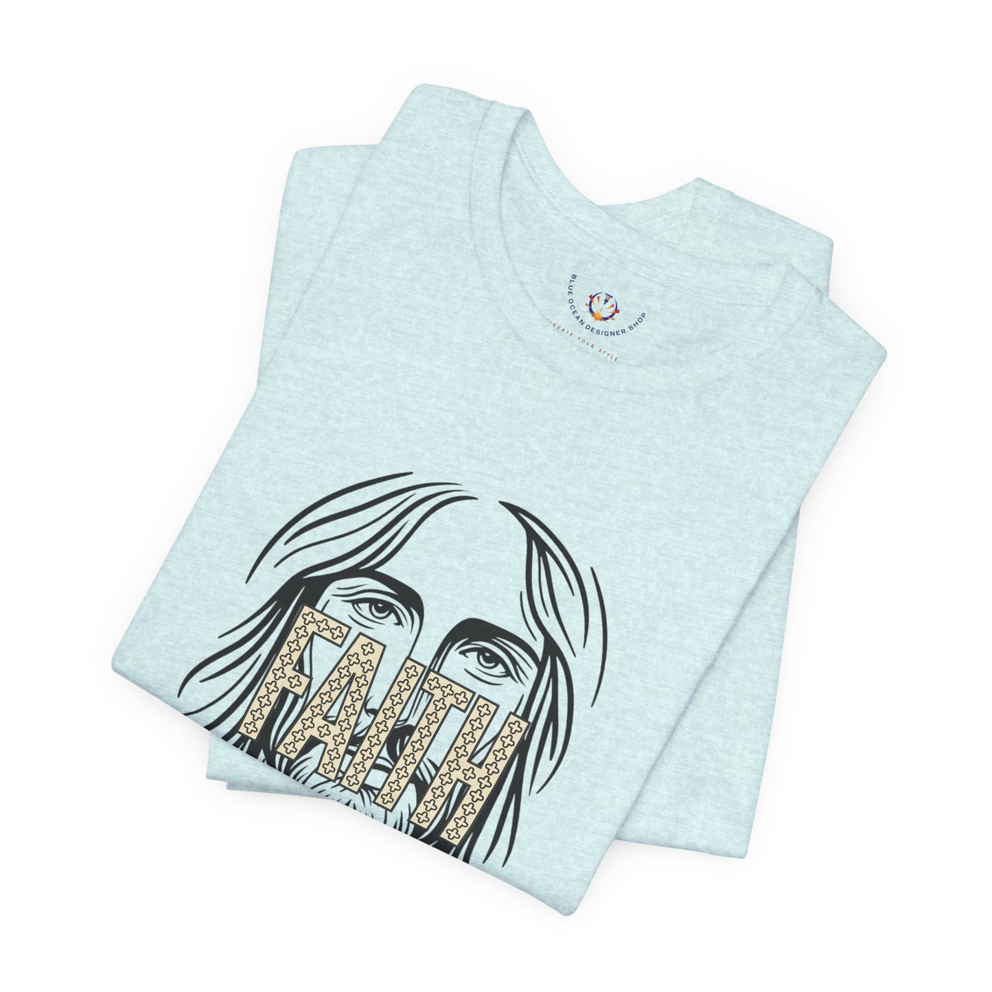 Faith Graphic Tee — Jesus Face Christian T-Shirt