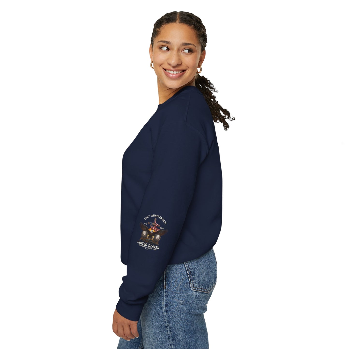 250 Years of Freedom crewneck | Fourth of July retro fireworks BBQ patriotic