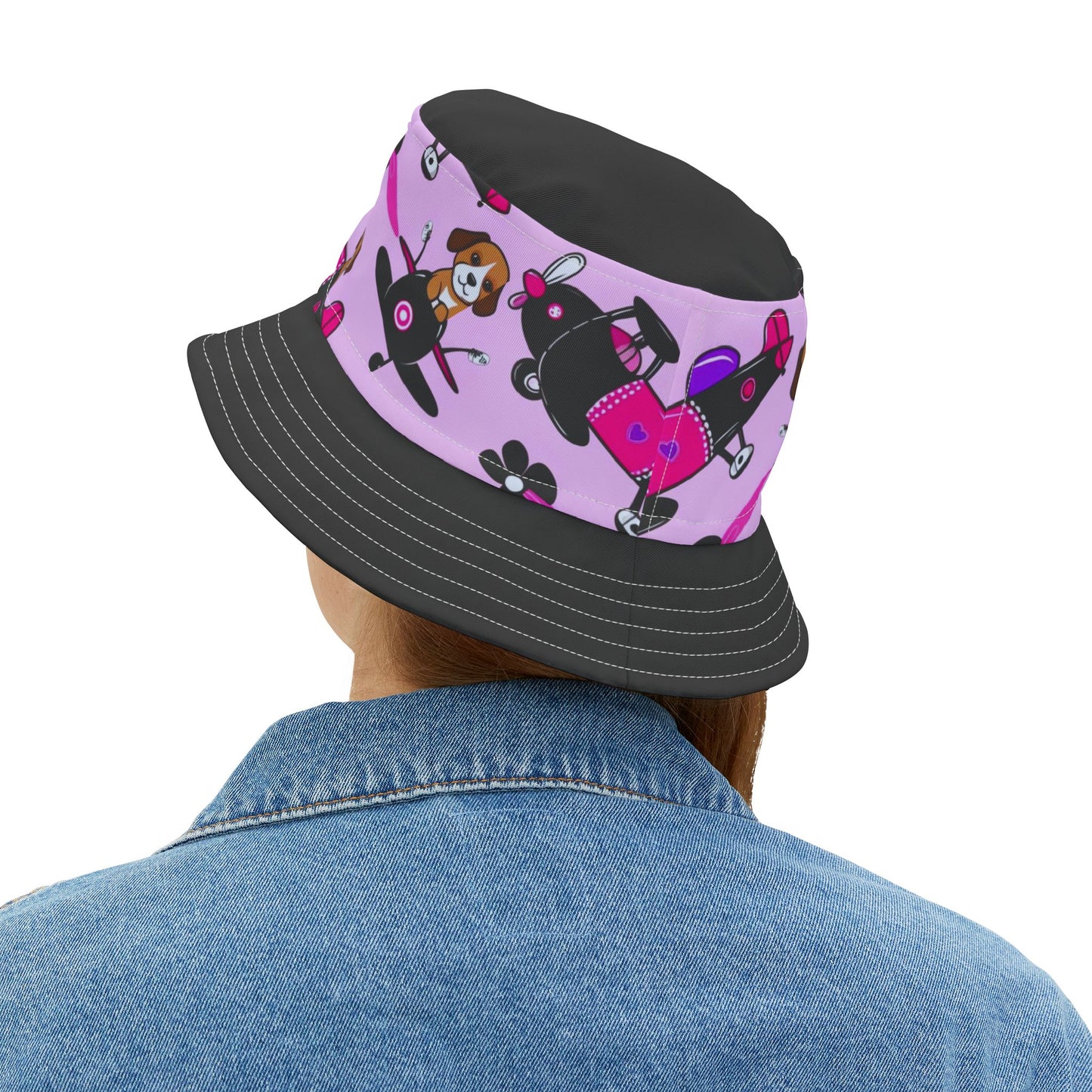 Playful Dog Pilot Bucket Hat - Fun Kid's Accessories for Summer Adventures