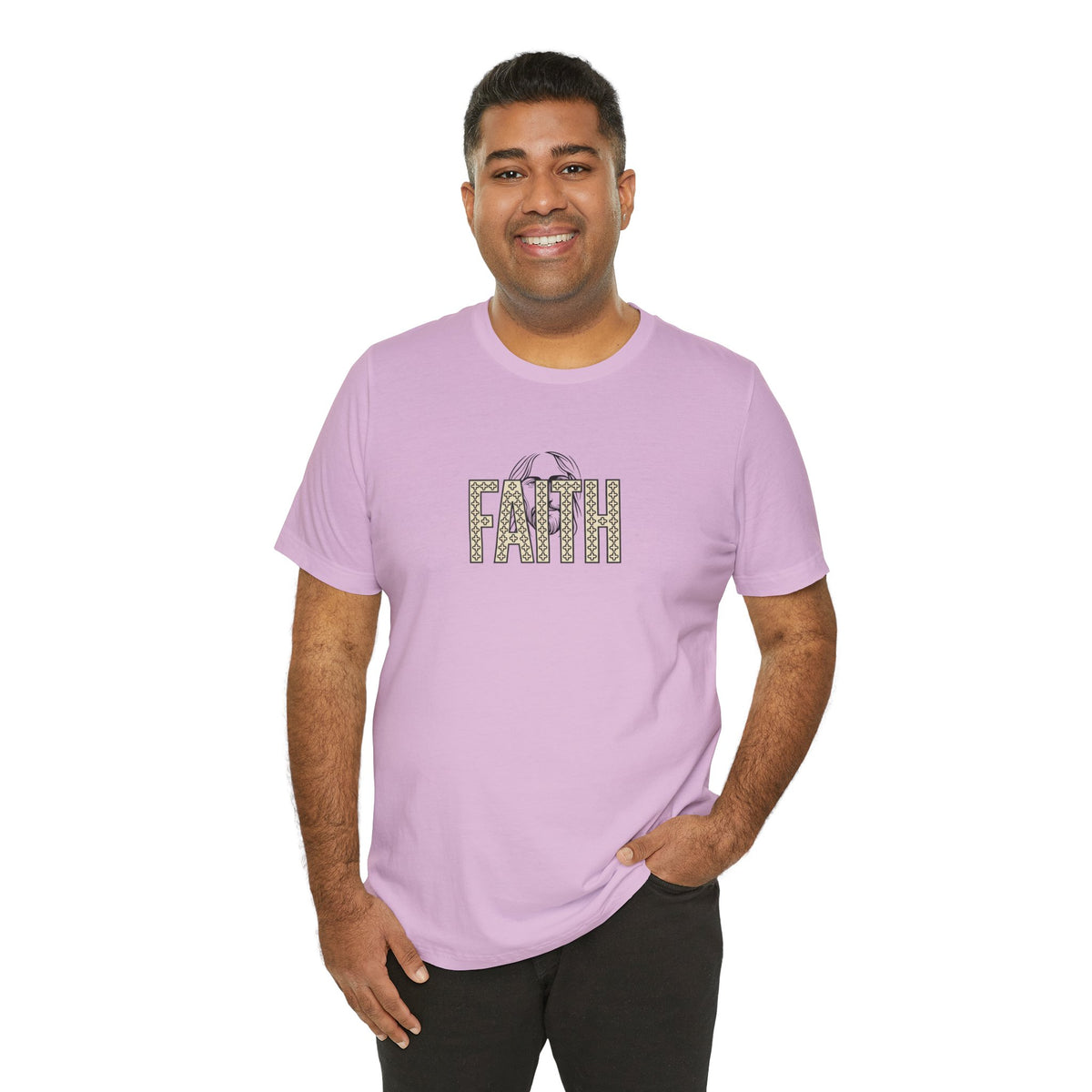 Faith Graphic Tee — Jesus Face Christian T-Shirt