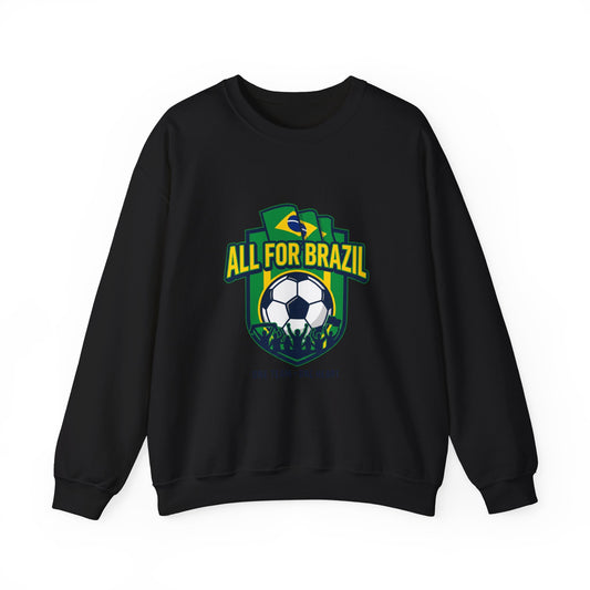 All For Brazil Crewneck Sweatshirt | Country Pride, Retro Soccer