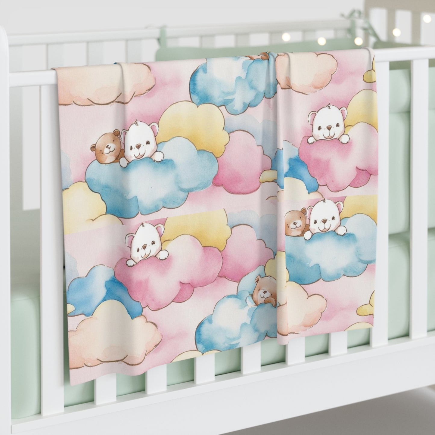 Adorable unisex Cloud-Themed Baby Swaddle Blanket | Perfect for Newborns, Cute Baby Shower Gift