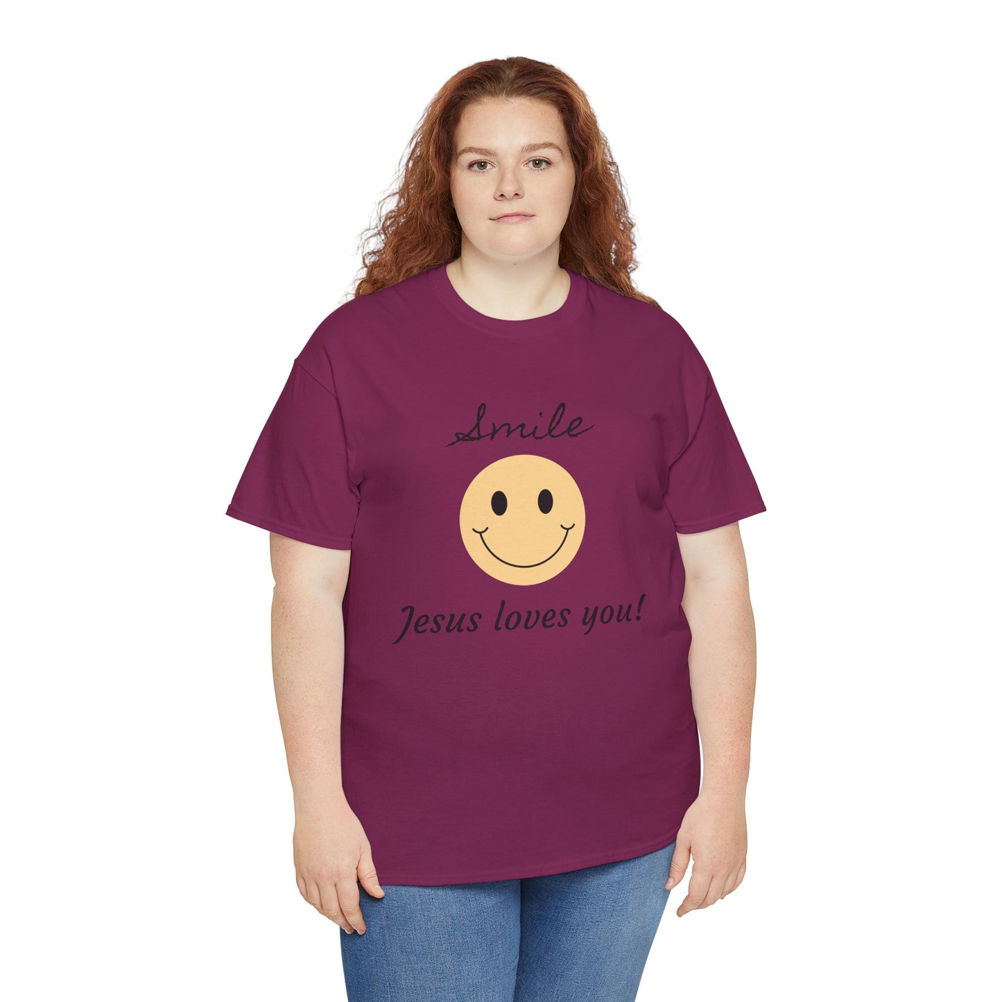T-Shirt - 'smile God loves you' Design