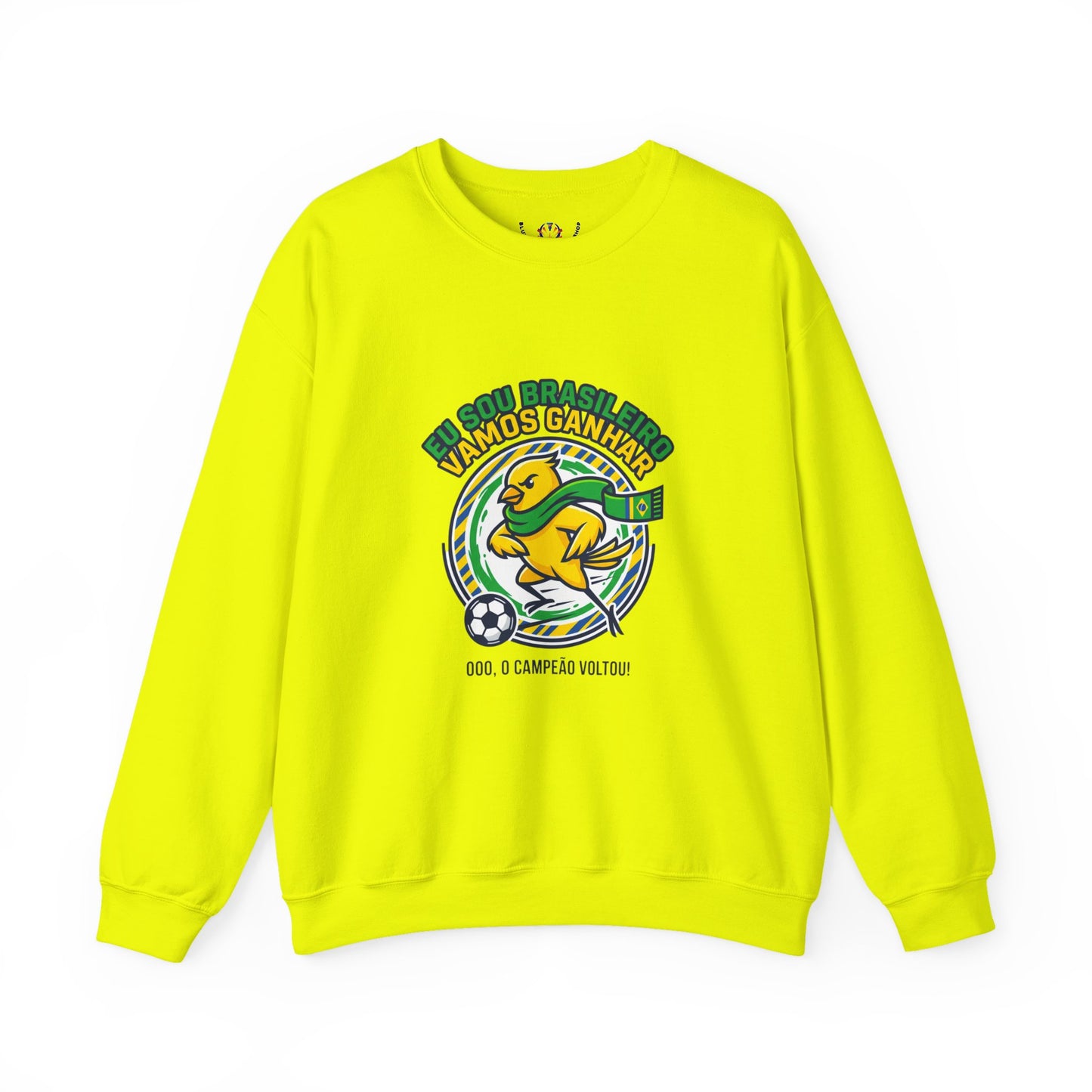 Brazil Retro Soccer Crest Sweatshirt | country pride, championship season