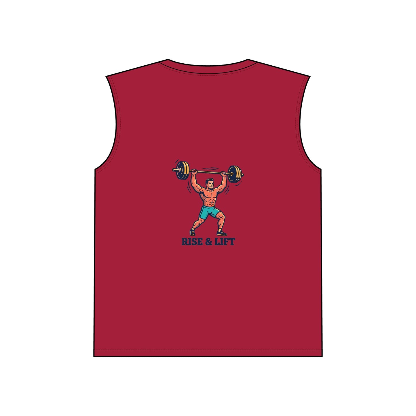Rise & Lift Sleeveless Gym Tee — Weightlifting Performance Tank