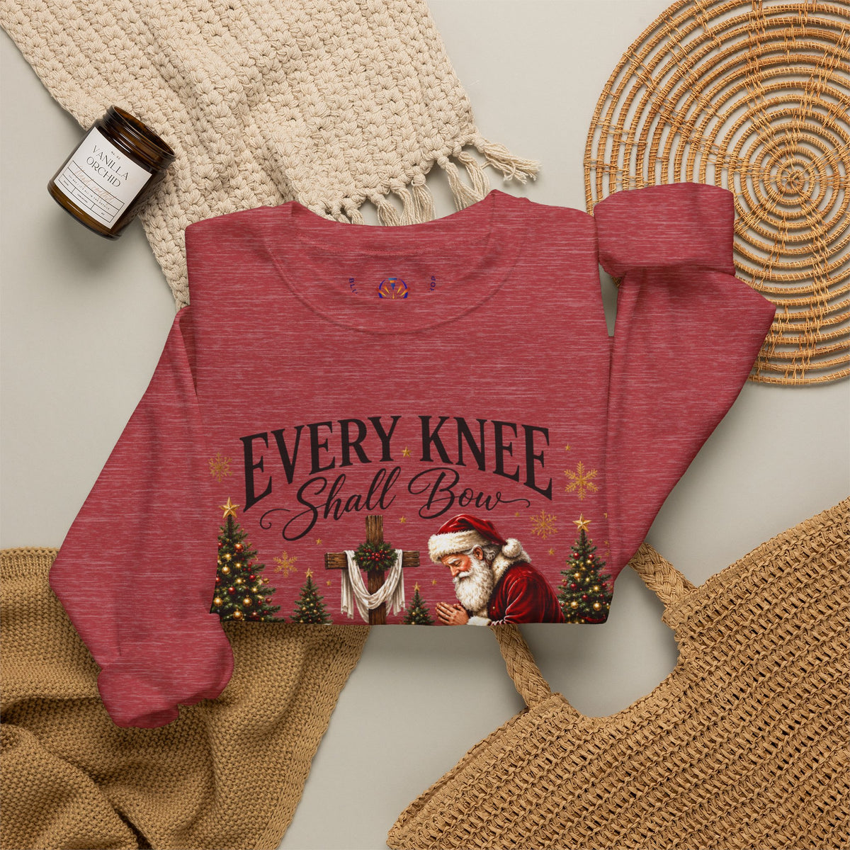 Every Knee shall bow Christmas Crewneck Sweatshirt