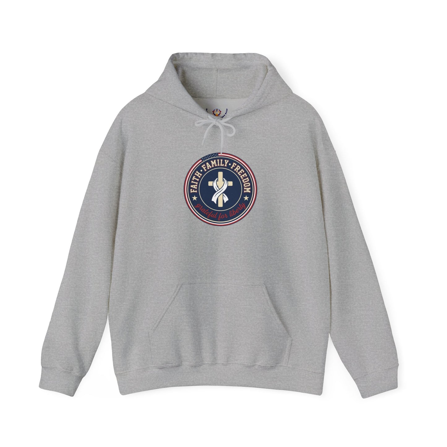 Faith Family Freedom Hoodie | Faith-based Patriotic, Vintage Americana July 4th