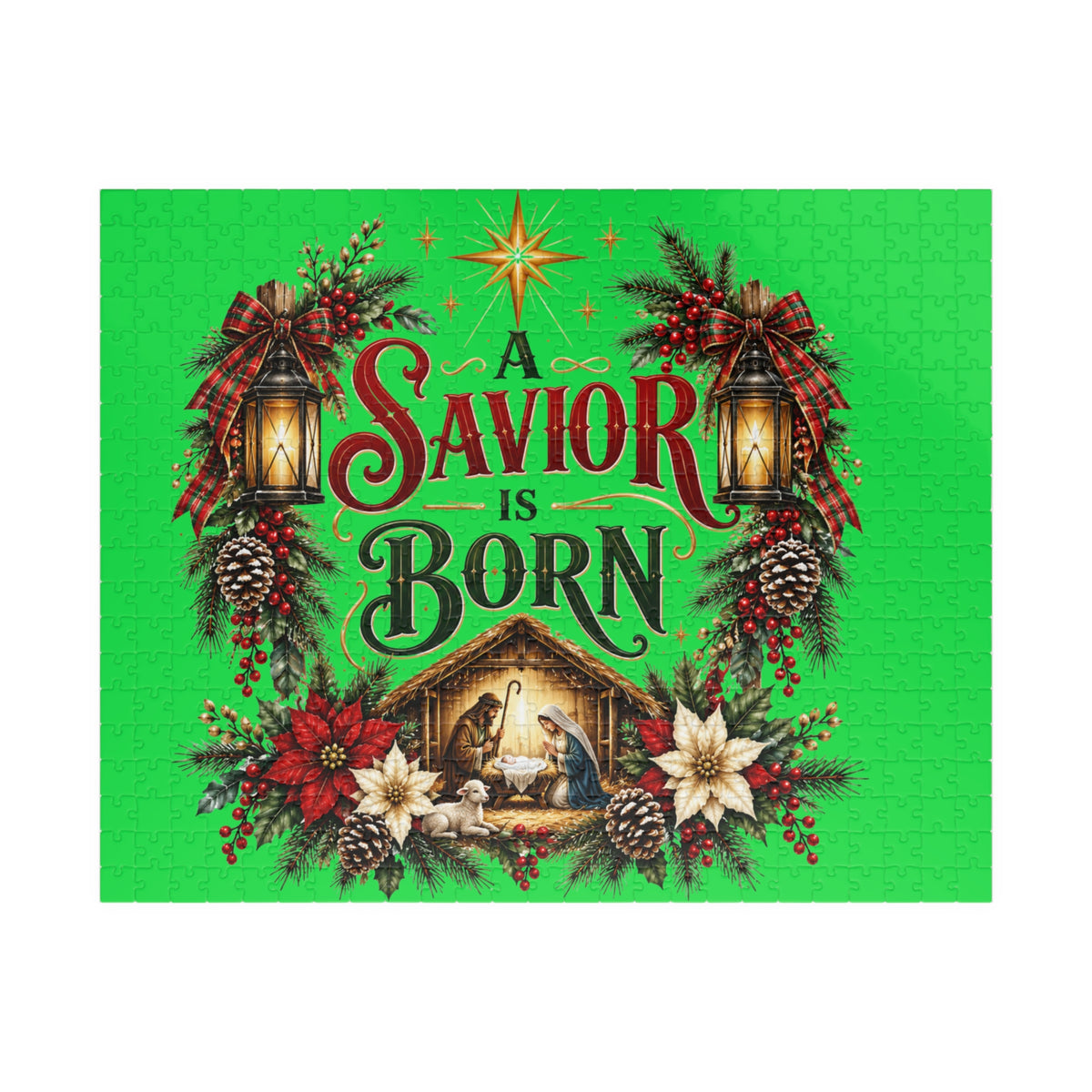 A Savior Is Born Christmas Nativity Puzzle
