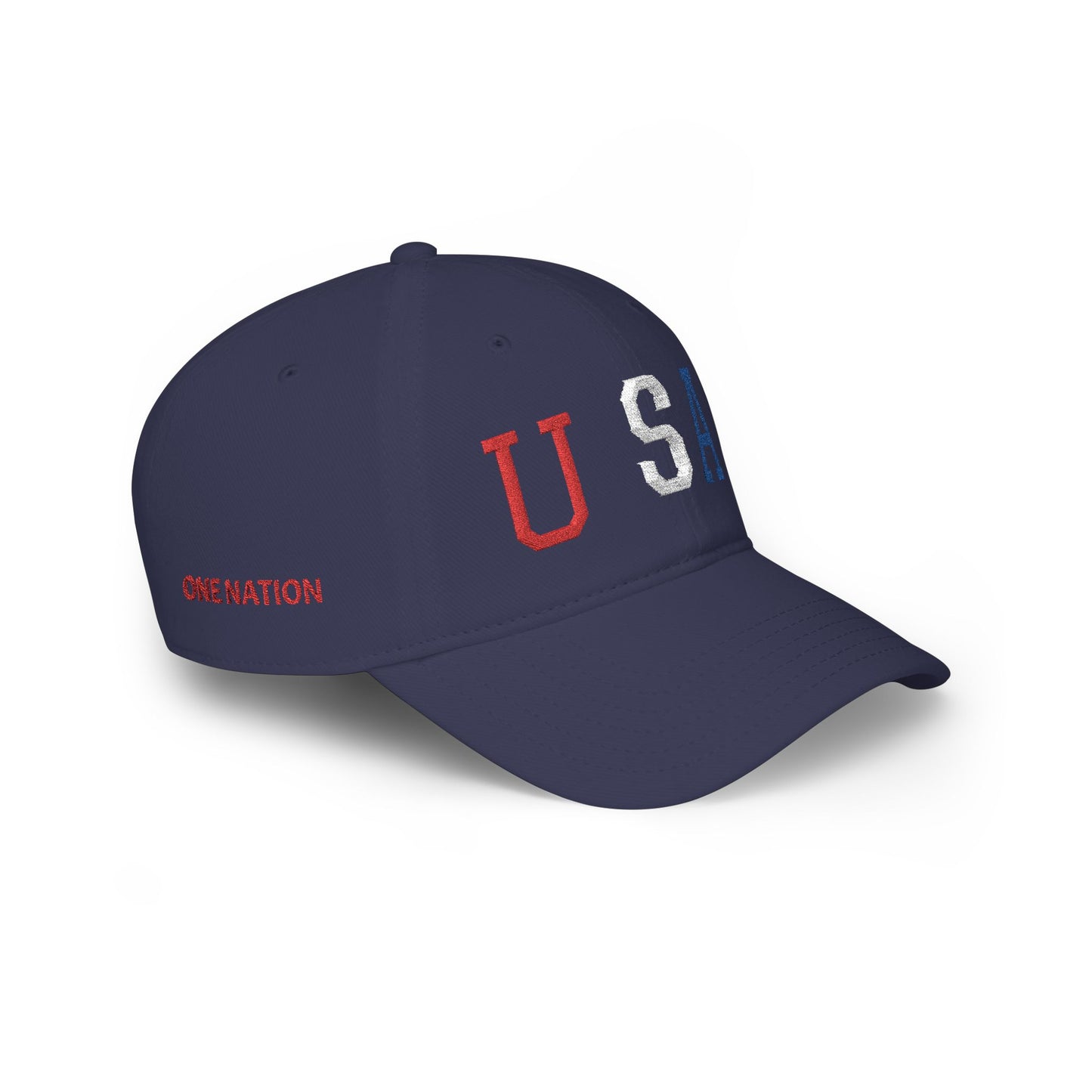 USA Embroidered Baseball Cap — Low Profile Patriotic Hat