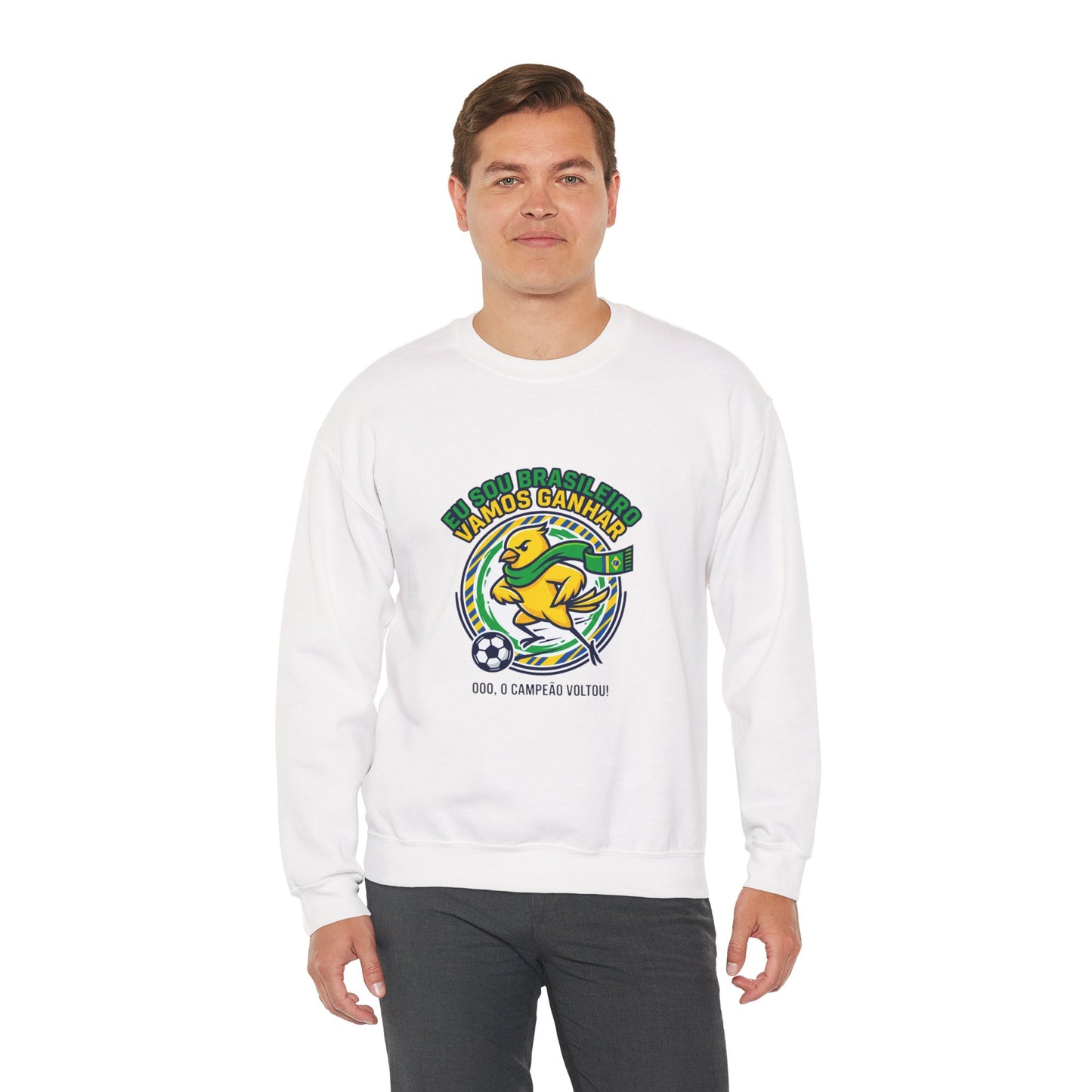 Brazil Retro Soccer Crest Sweatshirt | country pride, championship season