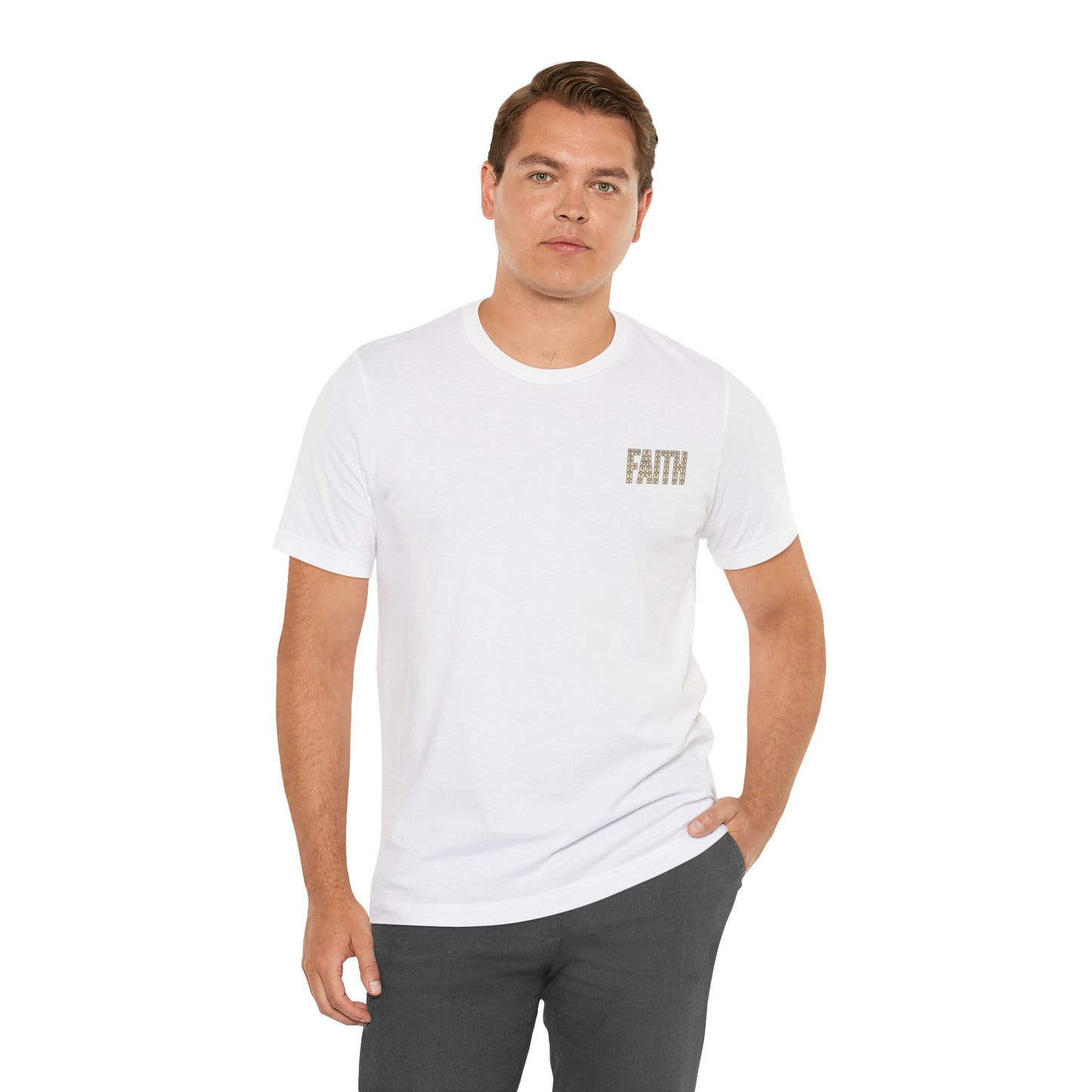 Faith block letters T-Shirt | Christian encouragement, pastel groovy style