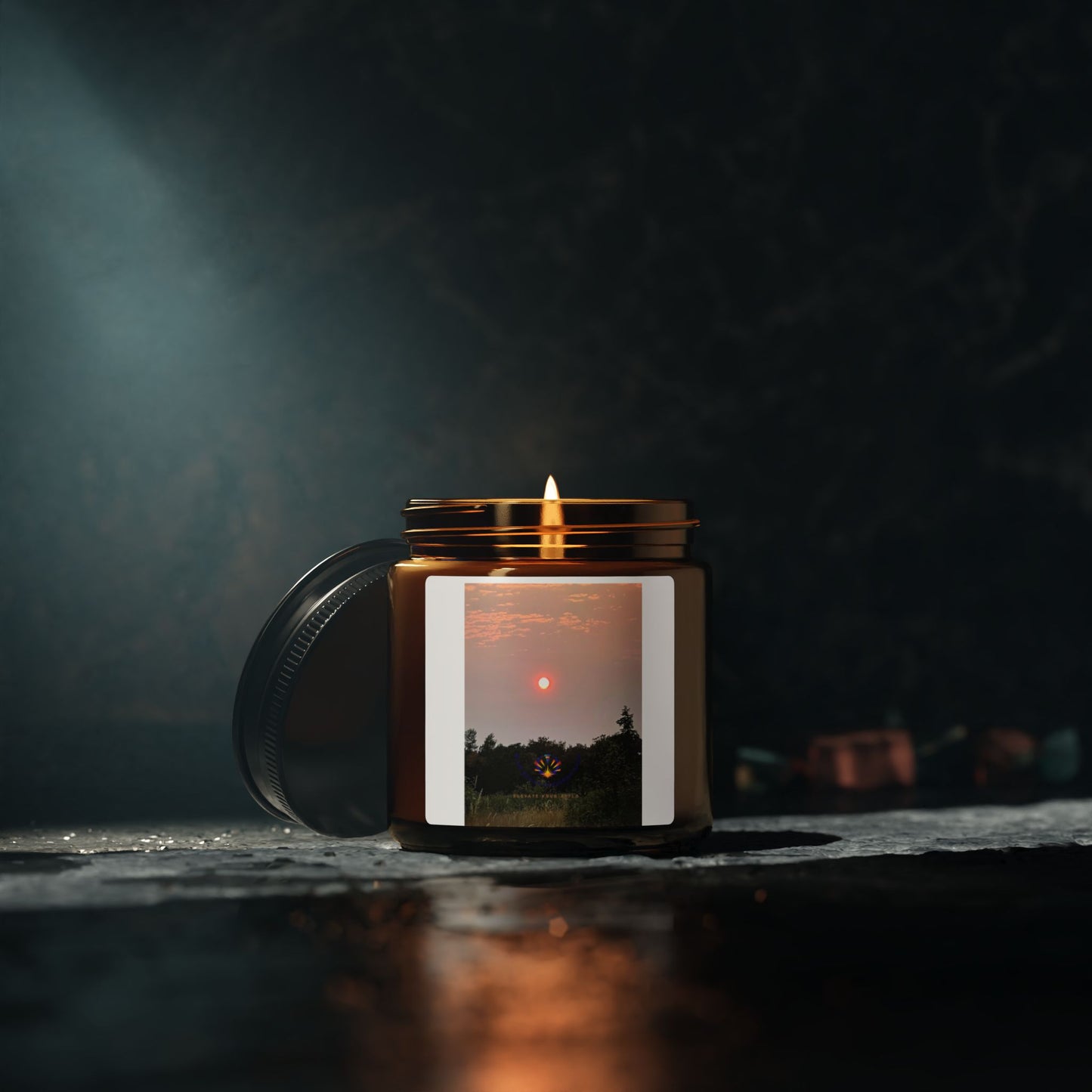 Amber Jar Soy Candle — Sunset Forest Scent (Multi-Size)