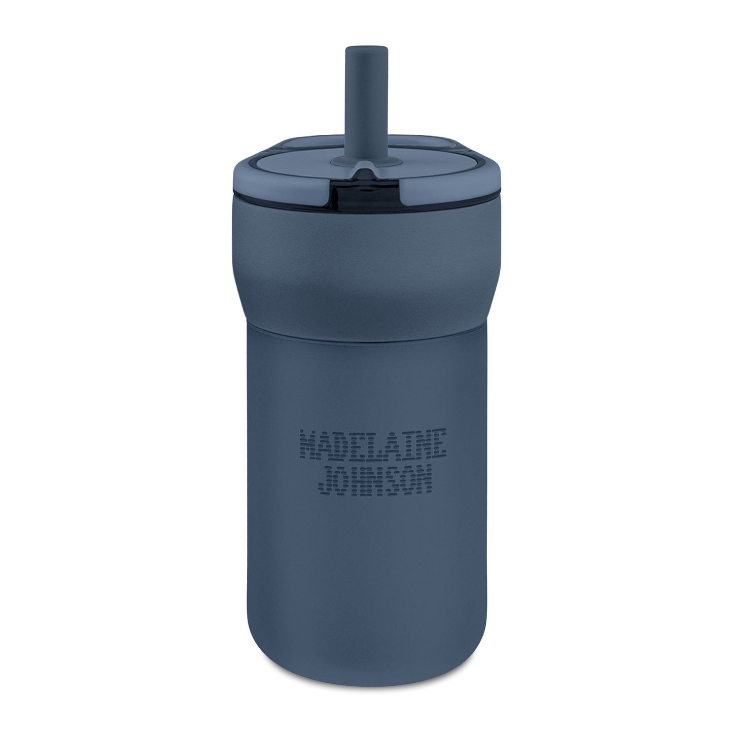 Kids 12oz Engraved Leakproof Straw Tumbler — Personalized Insulated Water Bottle
