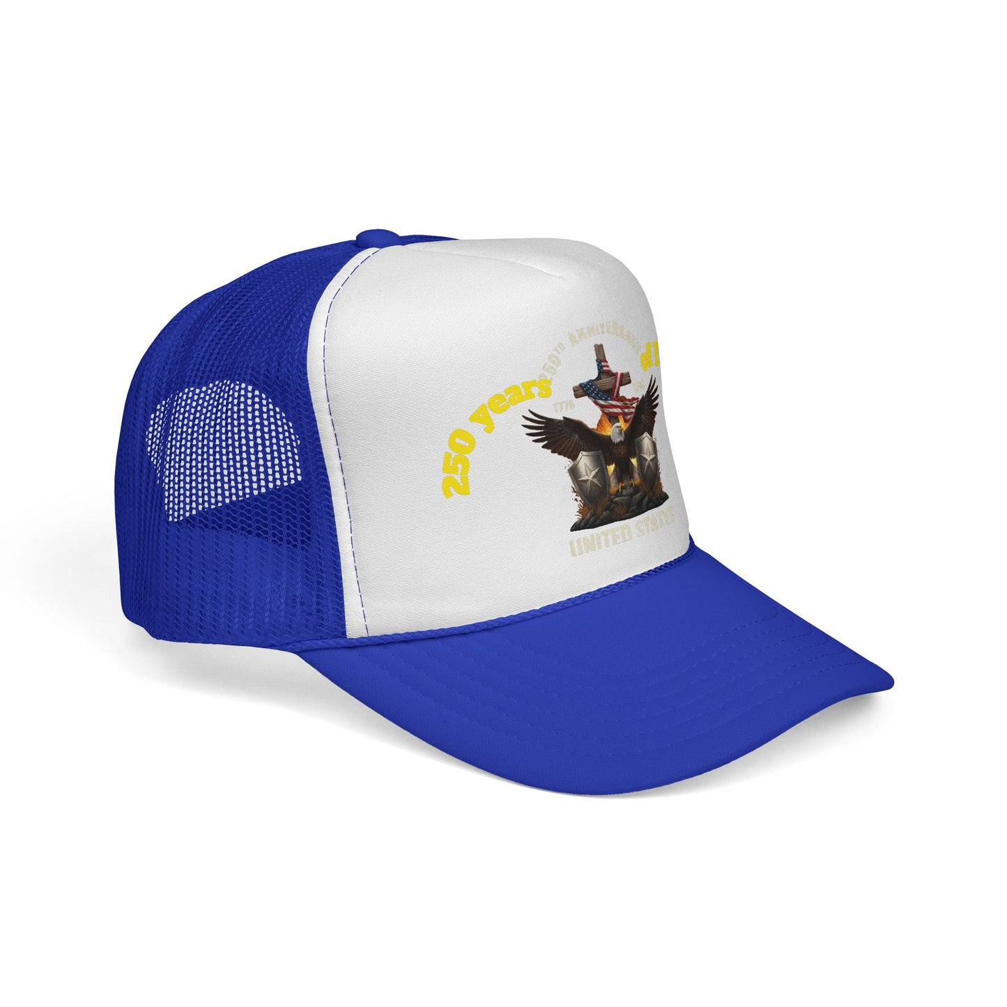 250 Years of Freedom Trucker Cap — Patriotic American Flag Mesh Hat