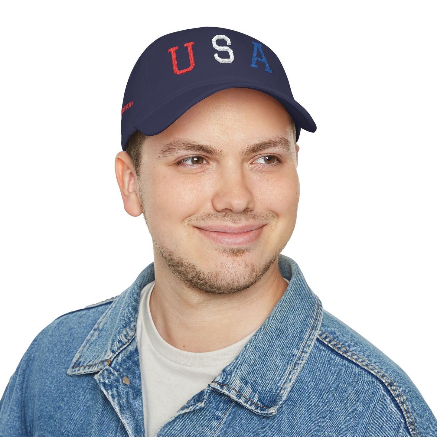 USA Embroidered Baseball Cap — Low Profile Patriotic Hat