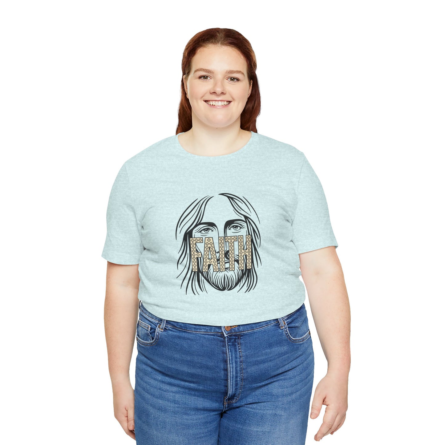 Faith Graphic Tee — Jesus Face Christian T-Shirt