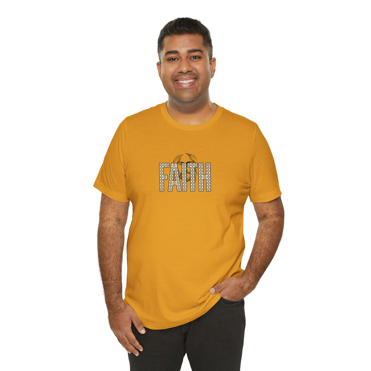 Faith Graphic Tee — Jesus Face Christian T-Shirt
