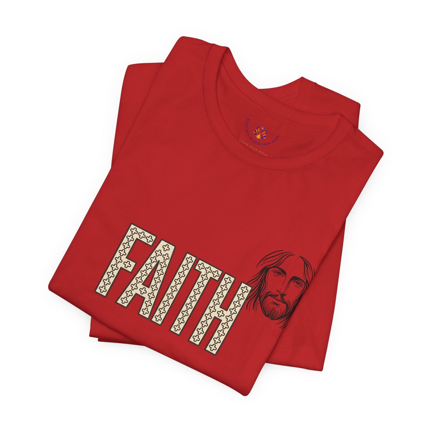 Faith Graphic Tee — Jesus Face Christian T-Shirt