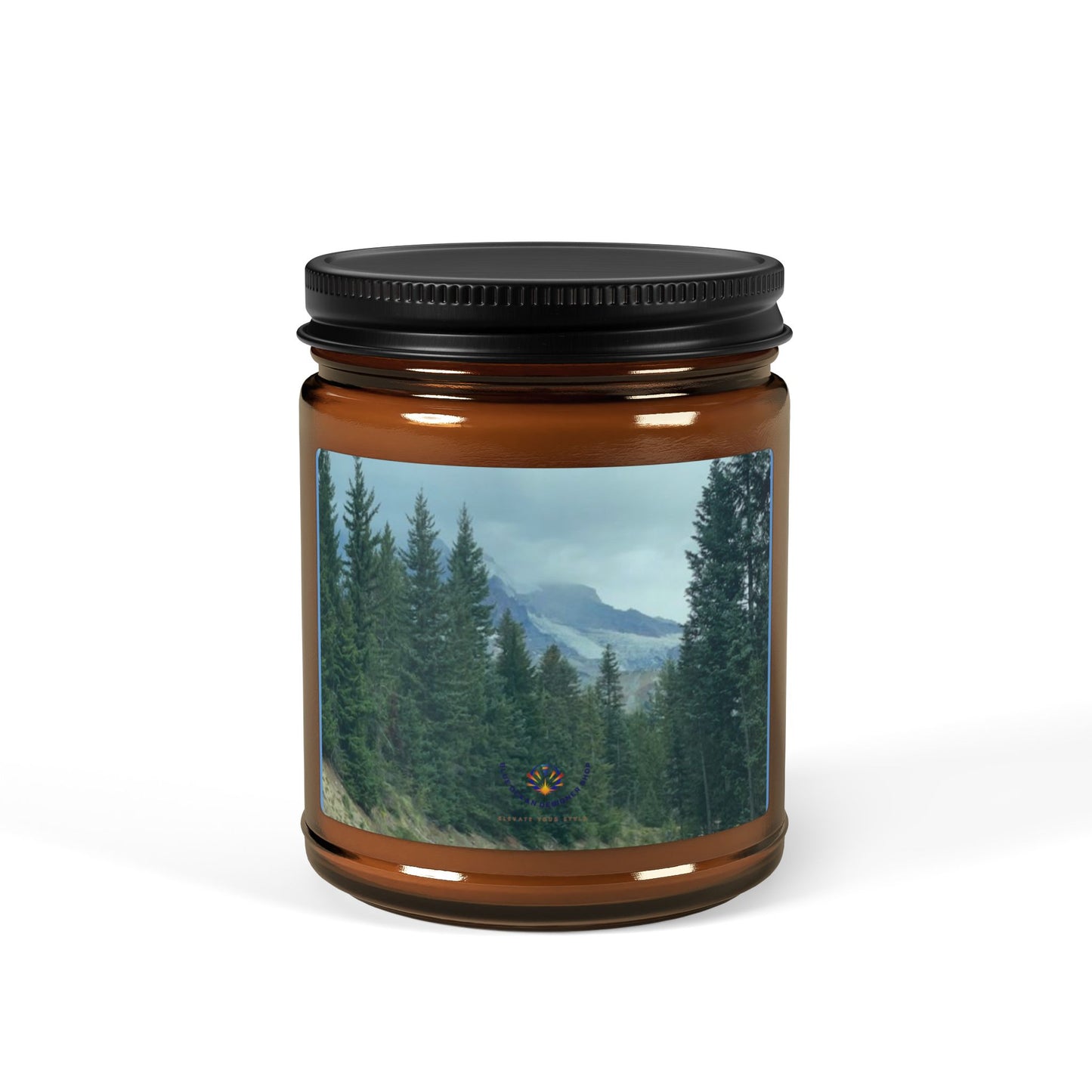 Campers and  Rvs, Soy Candle — Mountain Forest Scented Amber Jar (Travel & Multi-Size)