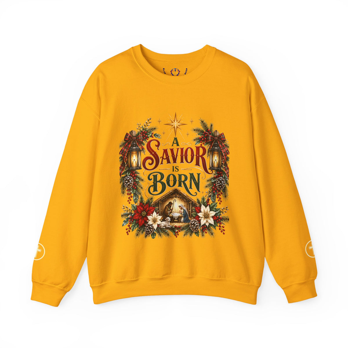 A Savior Is Born Christmas Crewneck Sweatshirt