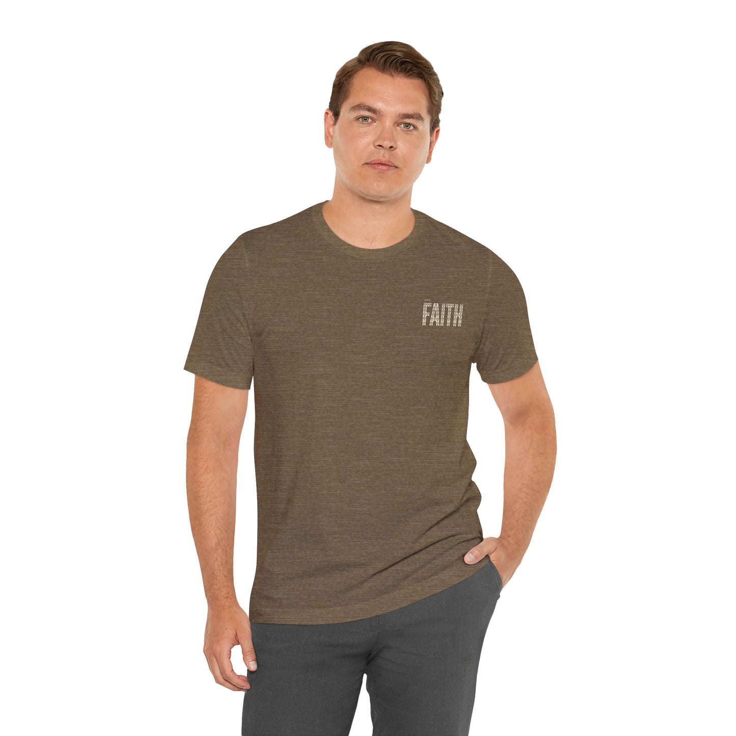 Faith block letters T-Shirt | Christian encouragement, pastel groovy style