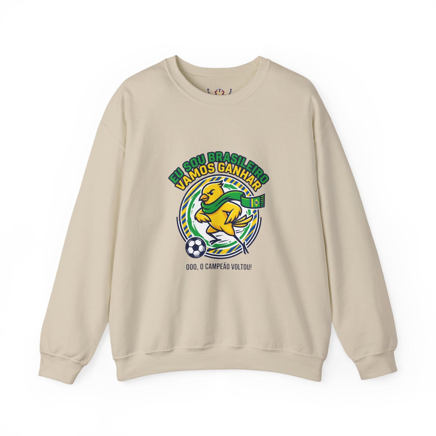 Brazil Retro Soccer Crest Sweatshirt | country pride, championship season