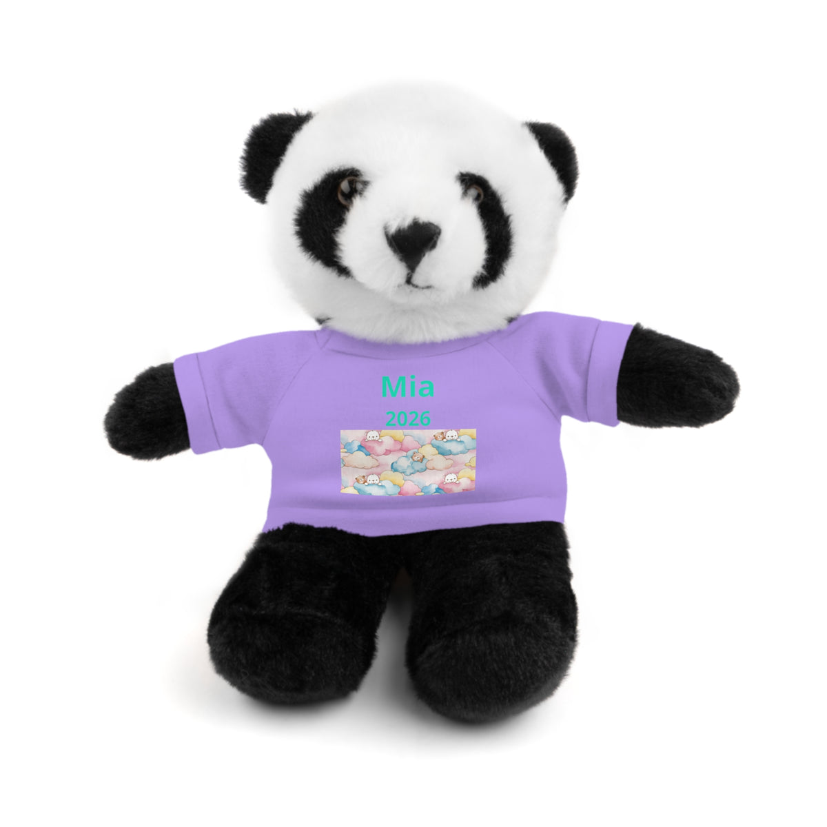 Personalized Plush Bear with Custom Tee — Cute Candy Print & Name