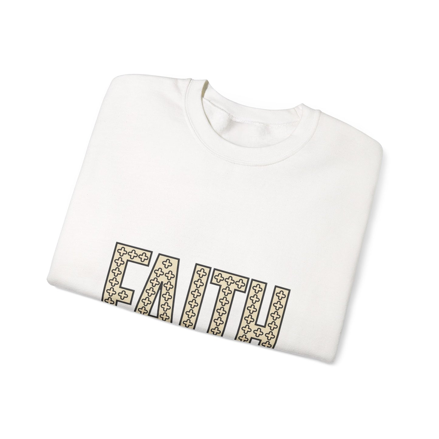 Faith groovy lettering Sweatshirt | Christian encouragement, pastel retro