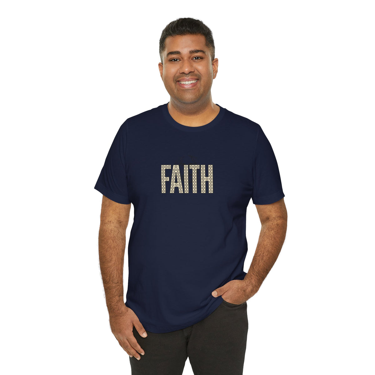 Faith Graphic Tee — Jesus Face Christian T-Shirt
