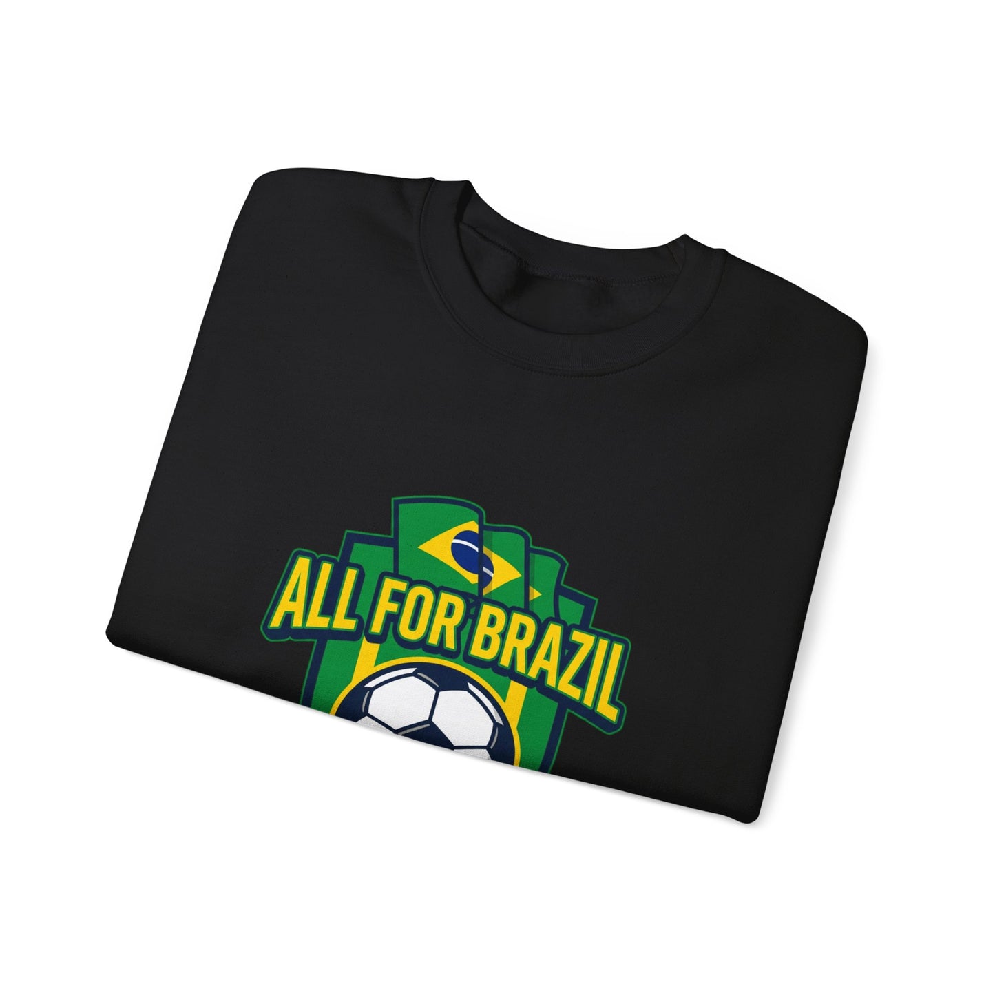 All For Brazil Crewneck Sweatshirt | Country Pride, Retro Soccer