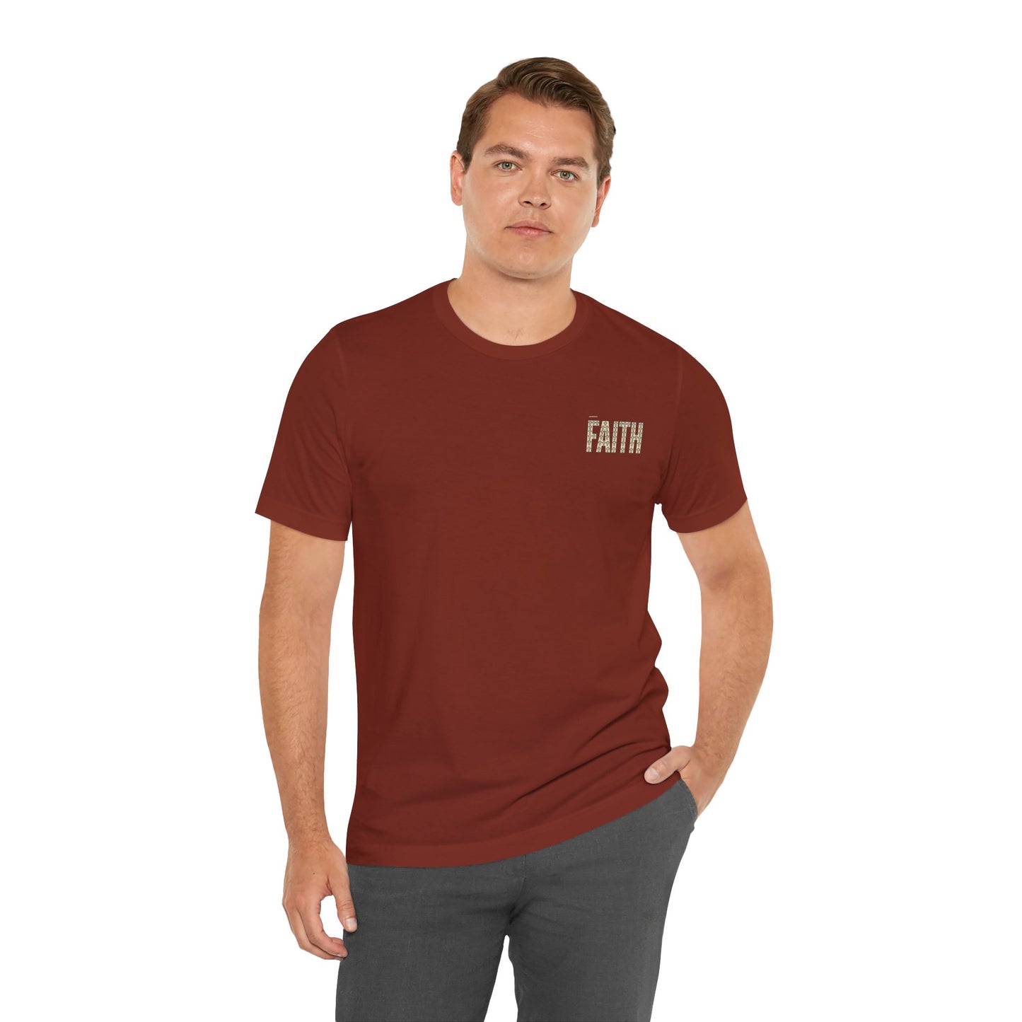 Faith block letters T-Shirt | Christian encouragement, pastel groovy style