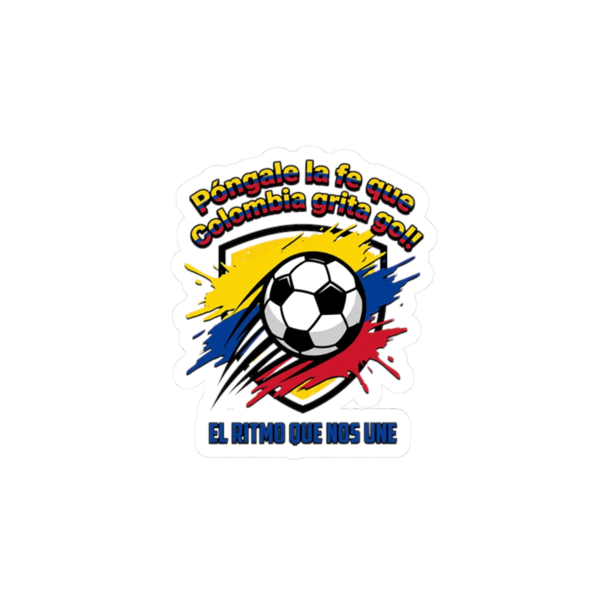 Colombia Soccer Sticker | Flag-Inspired, Retro Championship Season, Country Pride