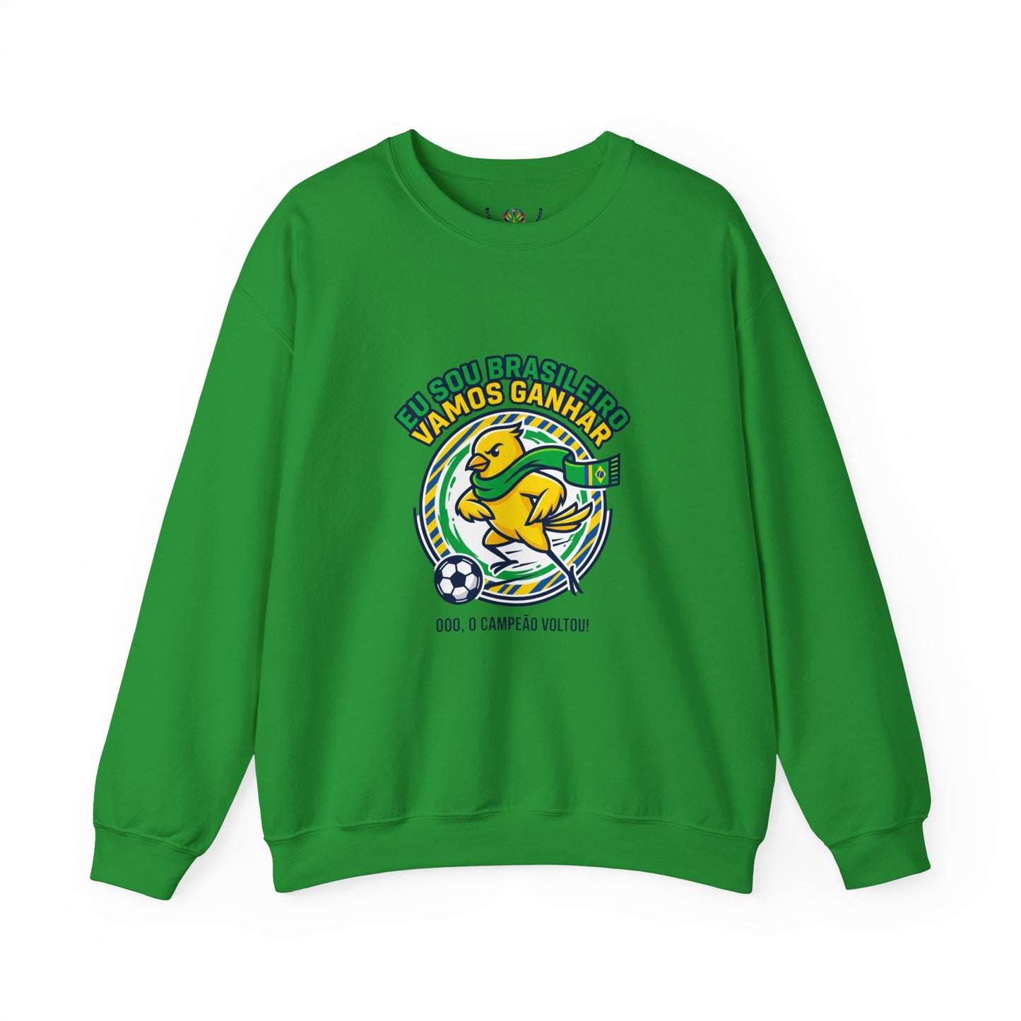 Brazil Retro Soccer Crest Sweatshirt | country pride, championship season