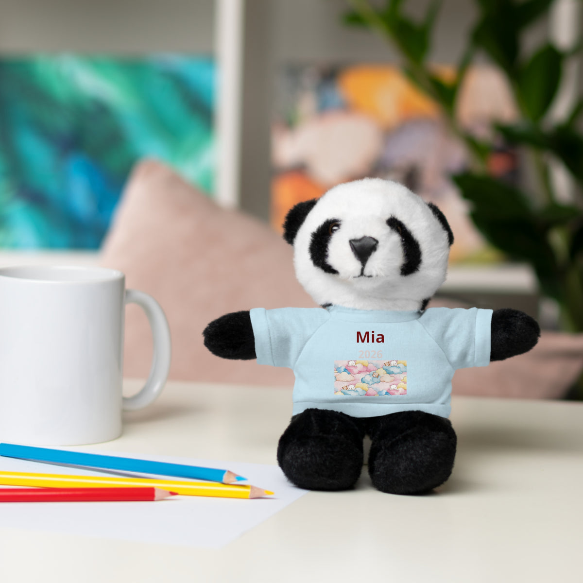 Personalized Plush Bear with Custom Tee — Cute Plush Print & Name