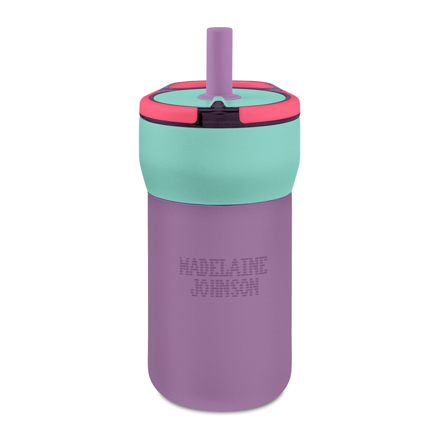 Kids 12oz Engraved Leakproof Straw Tumbler — Personalized Insulated Water Bottle