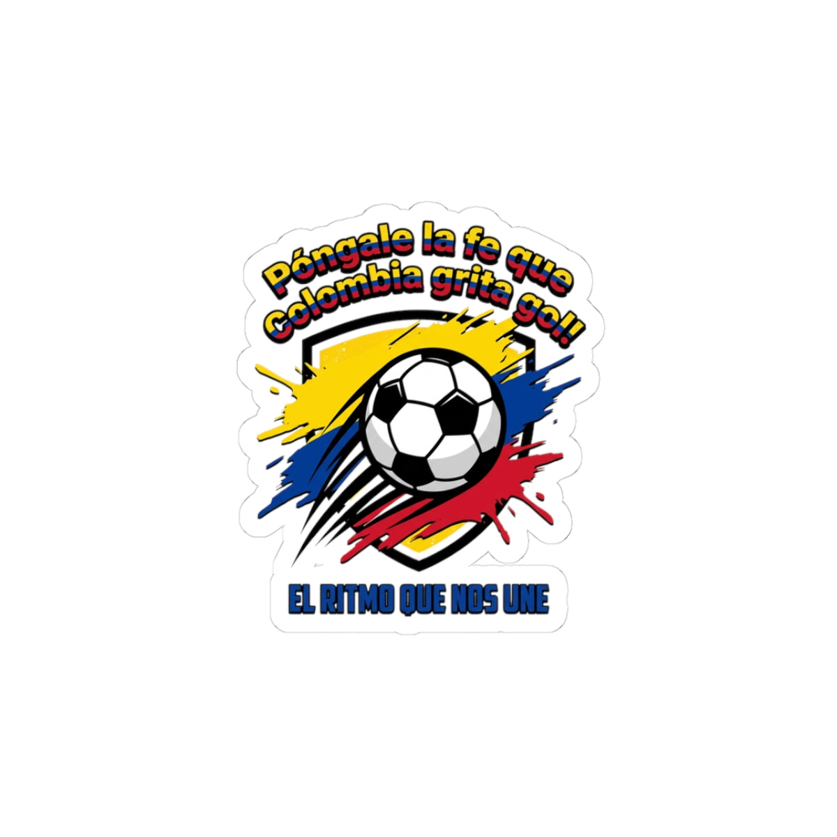 Colombia Soccer Sticker | Flag-Inspired, Retro Championship Season, Country Pride