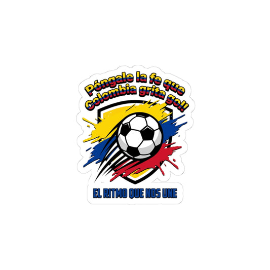 Colombia Soccer Sticker | Flag-Inspired, Retro Championship Season, Country Pride