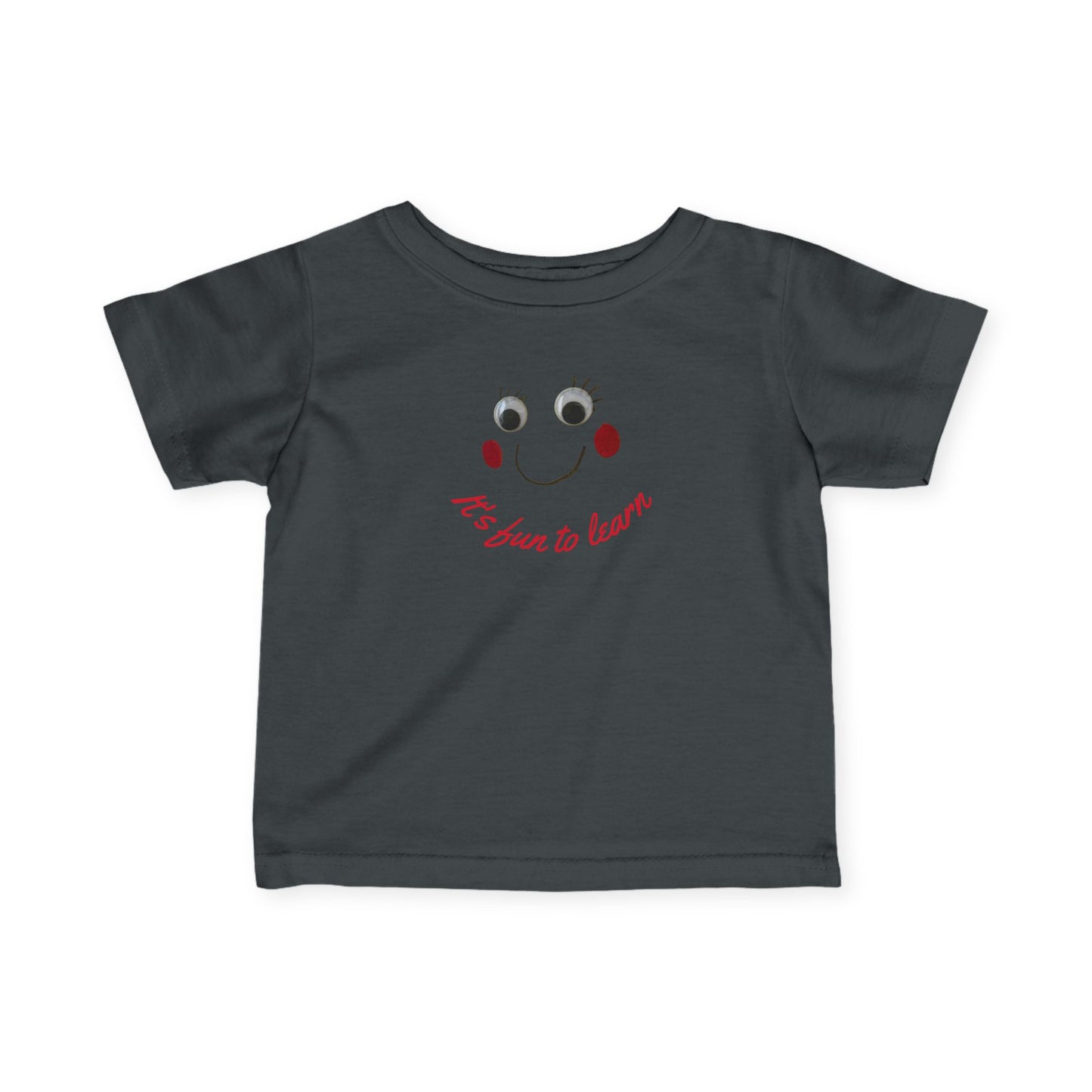 Infant Tee — Cute Smiley Face “It’s fun to learn” Baby Shirt
