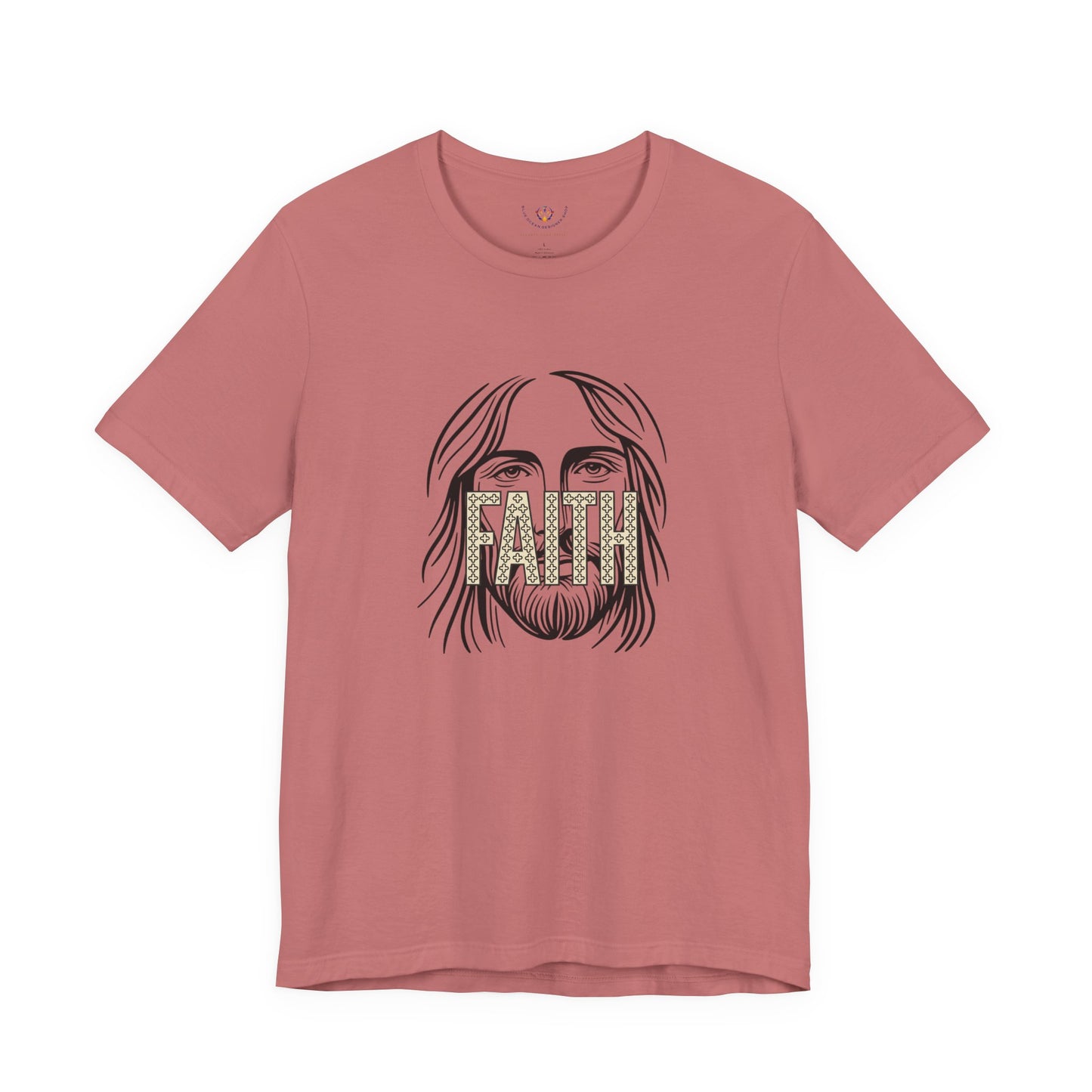 Faith Graphic Tee — Jesus Face Christian T-Shirt