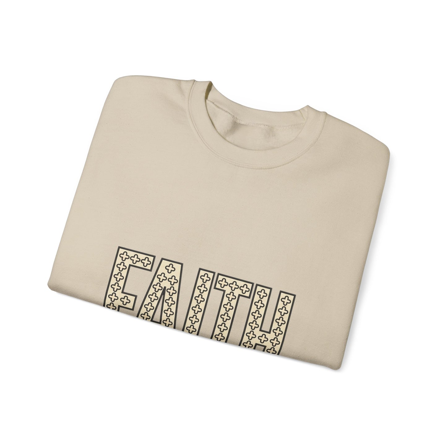 Faith groovy lettering Sweatshirt | Christian encouragement, pastel retro