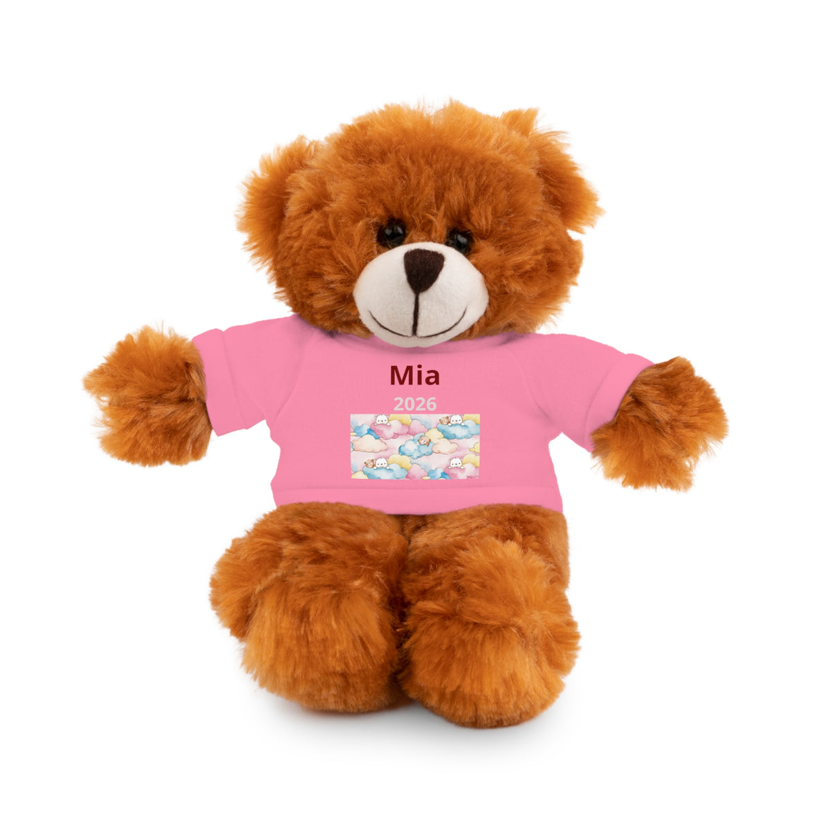 Personalized Plush Bear with Custom Tee — Cute Plush Print & Name