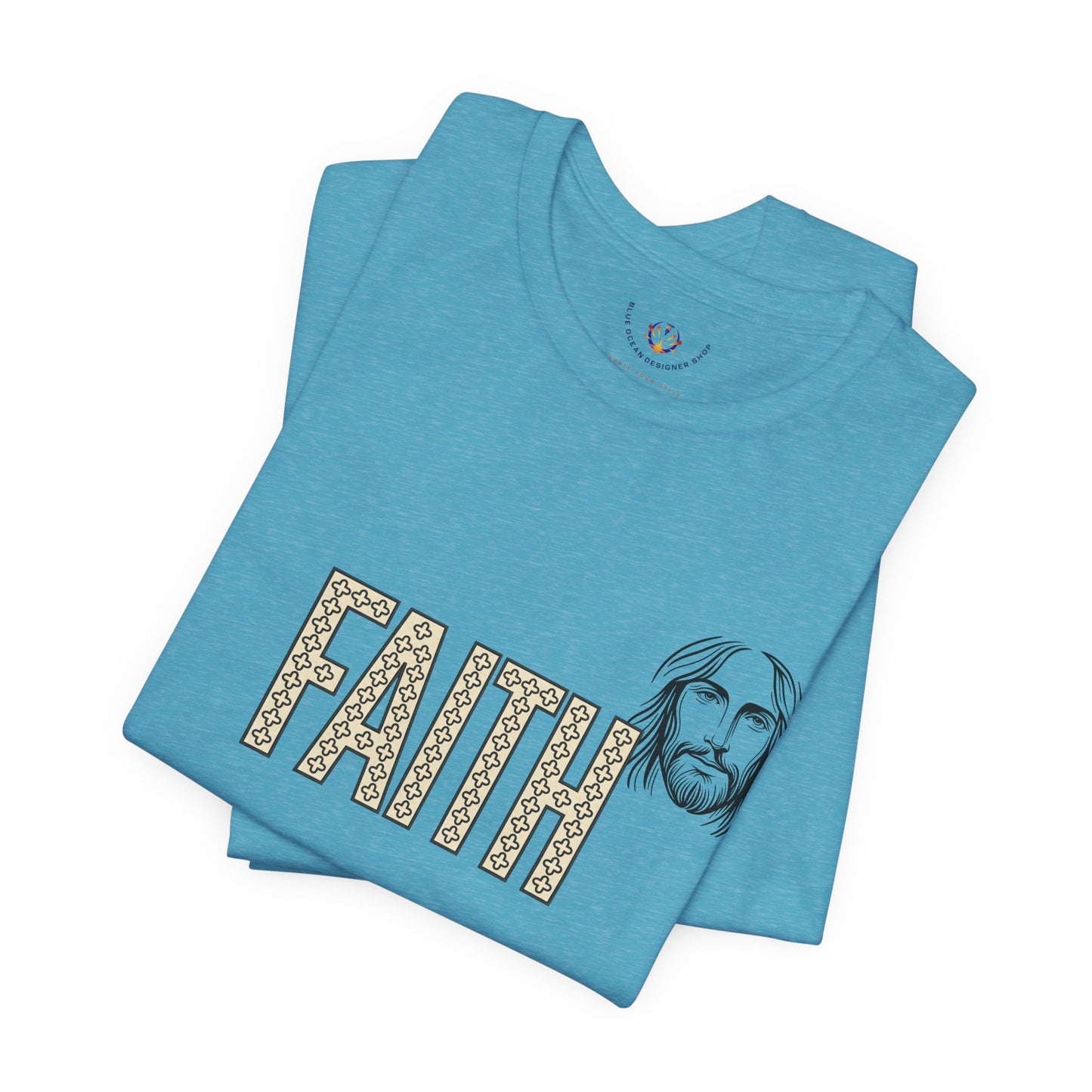 Faith Graphic Tee — Jesus Face Christian T-Shirt