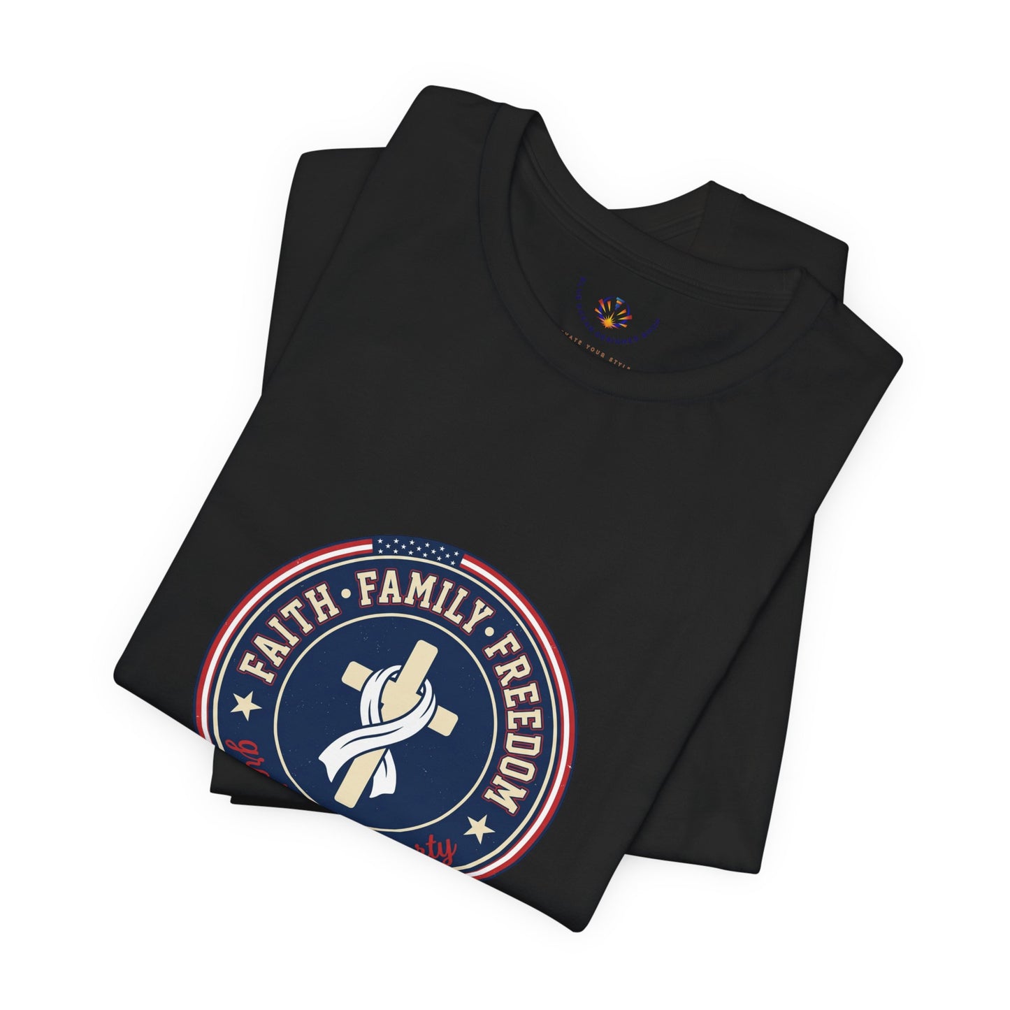 Faith Family Freedom Tee | Patriotic, Faith-Based July 4th Vintage Americana