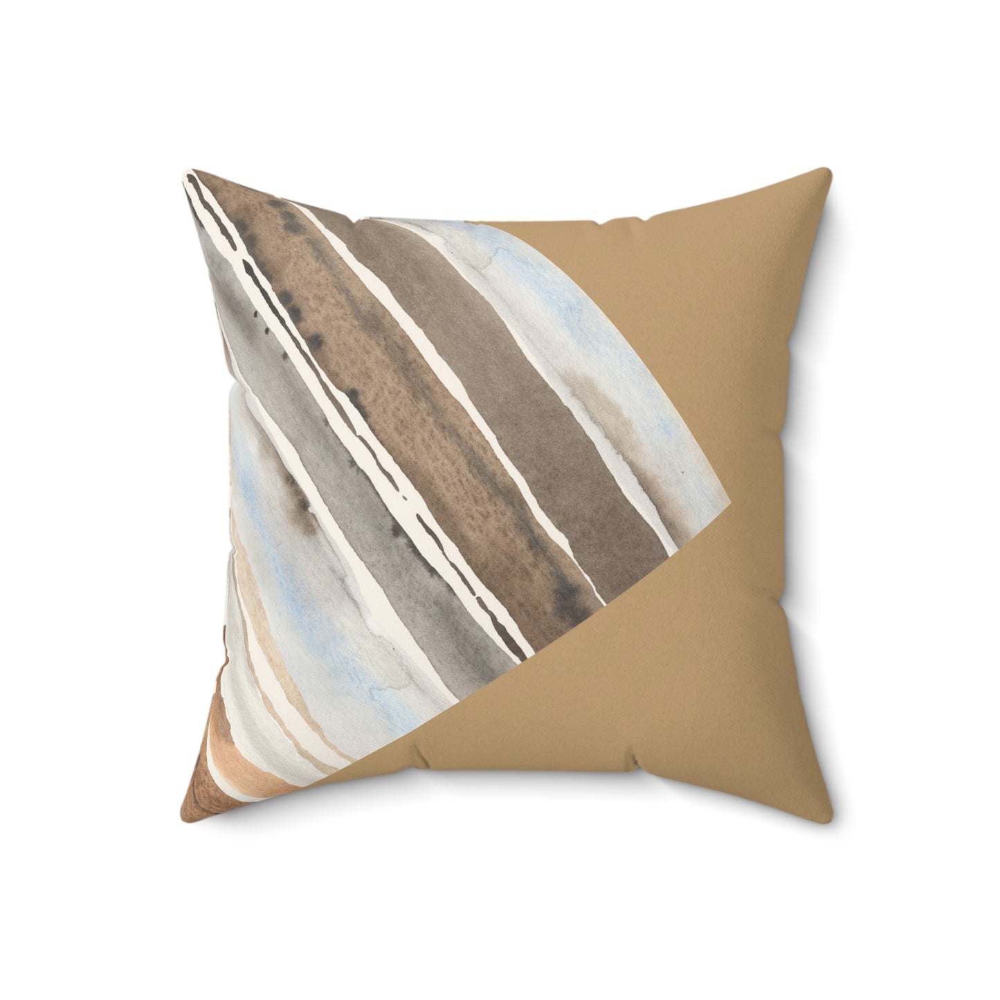 Neutral Earthwater Abstract Decorative Pillow