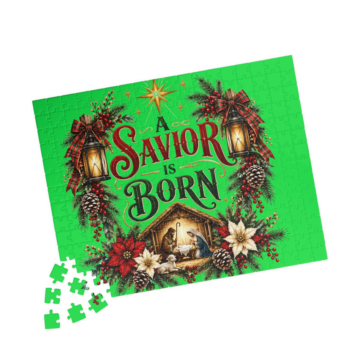 A Savior Is Born Christmas Nativity Puzzle