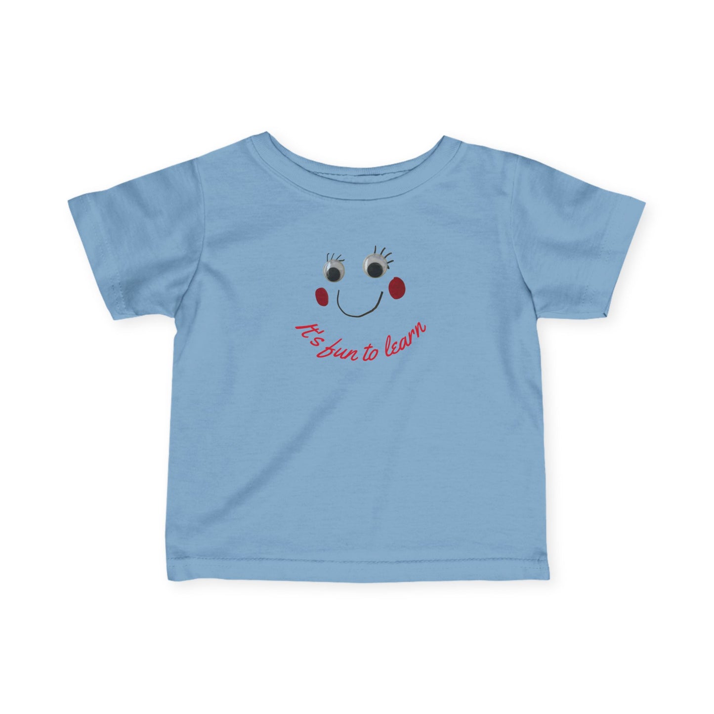 Infant Tee — Cute Smiley Face “It’s fun to learn” Baby Shirt