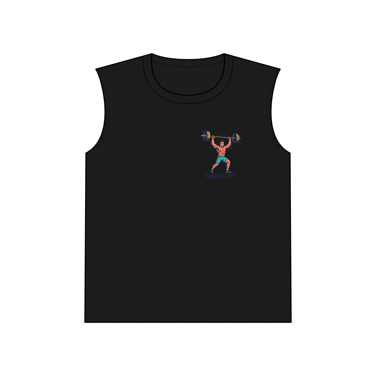 Rise & Lift Sleeveless Gym Tee — Weightlifting Performance Tank