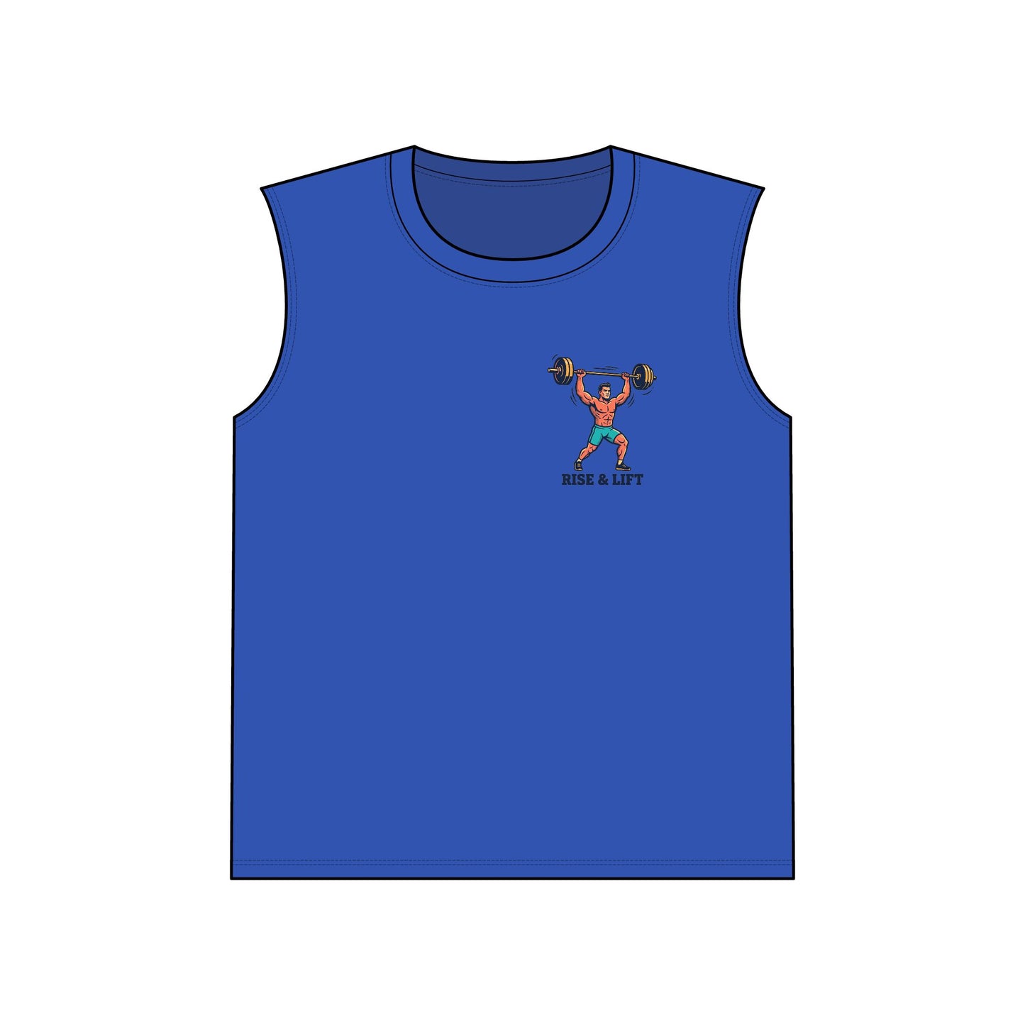 Rise & Lift Sleeveless Gym Tee — Weightlifting Performance Tank