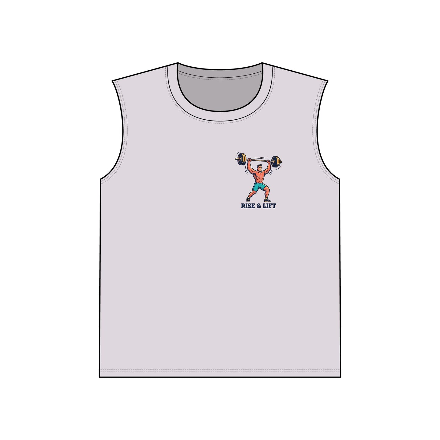 Rise & Lift Sleeveless Gym Tee — Weightlifting Performance Tank